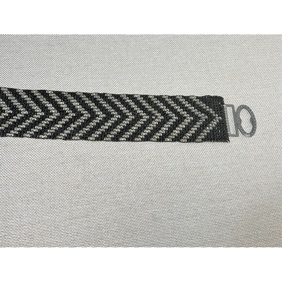 Vintage Stretch Glass Sead Bead Belt  Chevron OS 80’s GLAM Handemade - Picture 7 of 9